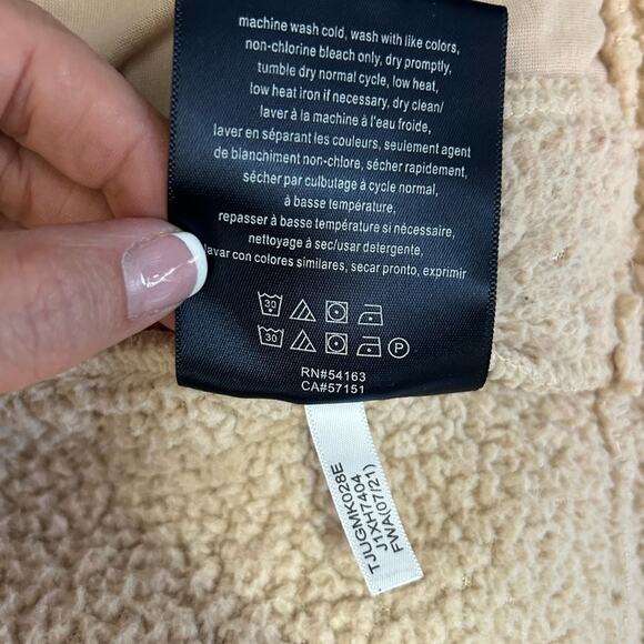 Tommy Hilfiger Sherpa Pull Over Teddy Jacket Tan Size XL - Picture 13 of 14